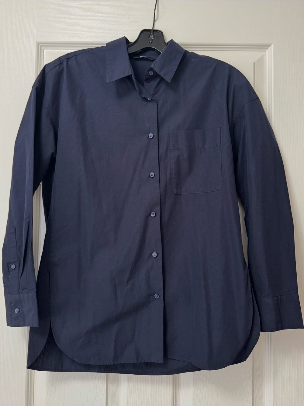 Uniqlo Women's Navy Button-Down Blouse
